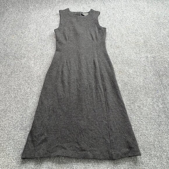 Banana Republic Dress Womens 6 Gray Wool Blend Sleeveless Sheath Neutral Career - Picture 6 of 12
